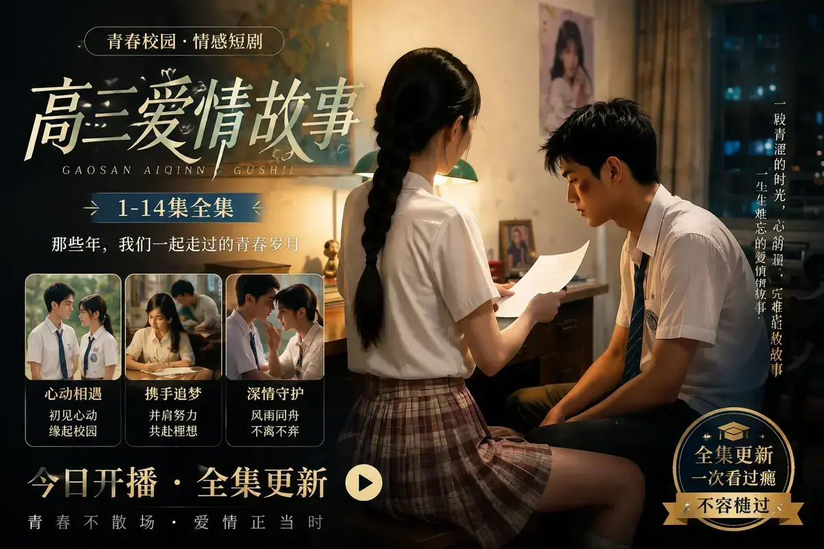 《AI 短剧高三爱情故事》高清完整版在线观看 - 中字无删减全集资源 - 林澈苏晚晴校园恋曲免费流畅播放